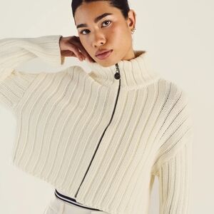 Women's Cream Turtleneck Sweater
